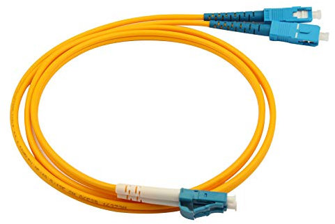 Jopto Câble de raccordement LC vers SC en fibre optique 1 m/100 cm OS1/OS2 monomode duplex 9/125 (LSZH) pour émetteur-récepteur SFP 10 Go/Gigabit – 1 m (LSZH) 9/125 um Pigtail