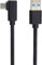 PremiumCord Cavo di Collegamento USB 3.2 Gen 1, Cavo Dati Superspeed ​​Fino a 5Gbit/s, Cavo di Ricarica Fino a 2A, Potenza 40W, da USB Tipo A Maschio a USB Tipo C Maschio Piegato a 90°, Nero, 1m