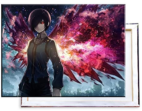Unified Distribution Tokyo Ghoul - 80x60 cm Kunstdruck auf Leinwand • erstklassige Druckqualität • Dekoration • Wandbild