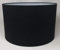 Abat-Jour Cylindrique Tissu en Coton Fait à la Main, pour Lampe de Table, Suspension, Lampadaire (Noir, Diamètre 50 cm x Hauteur 30 cm)