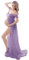 FEOYA Robes Enceintes Maternité Photographie Robe Sexy Longue Jupe en Mousseline de Soie Fente Avant pour Souvenirs Photographie Violet Clair L