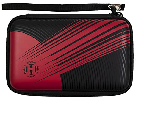 Harrows Darttasche Blaze Pro 6 | Dart Case Dartshalter I Darts Case fasst 6 Darts | für 6 Dartpfeile komplett montiert und Dartzubehör (Feuerrot)