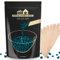 Lifestance 450g Waxing Perlen Formuliert für Anfänger, Wachsperlen mit 10 Holzspatel für Enthaarung, Grün Wachs Haarentfernung Perlen für Feines Haar,Gesicht,Augenbraue,Arme,Finger und Zehe