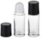 2Pcs 30 ml 1oz Deodorant Glass Roller Bottles Refillable Empty Massage Roll On Bottles Containers with Plastic Roller Ball Black Cap for Essential Oils DIY Deodorant, Clear