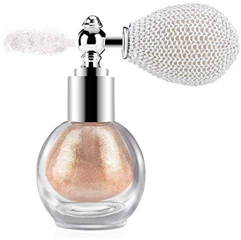 GL-Turelifes Evidenziatore Polvere Sciolta Spray Glitter Polvere Spray Shimmer Sparkle Polvere Spray per Trucco per Capelli Viso Corpo Cosmetico (# 2 Fascino Champagne)