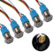 JIQI 5× 16mm Latching Druckschalter Metall 12V bis 24V 3A einrastend EIN/AUS Schalter mit gelbem LED Symbol IP66 1NO1NC Selbstsichernde wasserdichte vorverdrahte Druckknopf Taster für Boot LKW RV Auto