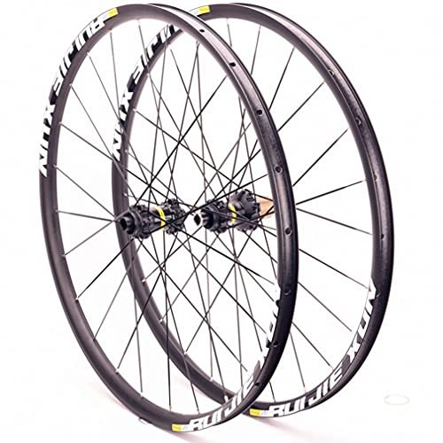 Generic Mountainbike-Räder 26/27,5/29 Zoll MTB-Fahrrad-Laufradsatz Centerlock-Scheibenbremse Radfahren Laufradsatz Fahrradzubehör Schnellspannnabe 24H