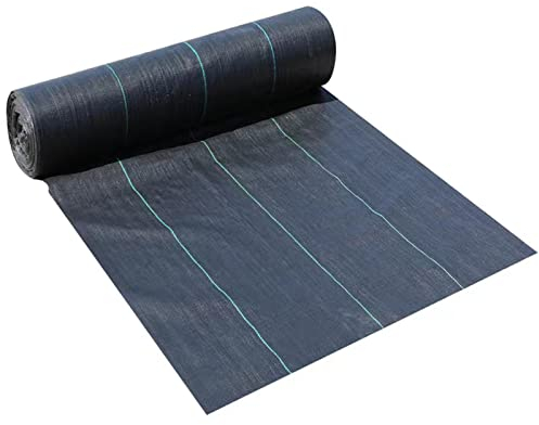 WAHHWF Gartenvlies Unkrautvlies Garten Unkrautschutzgewebe, 3m/2m/1m breit Unkrautsperre Landschaftsgewebe Schwerlast, Schwarz Langlebiger Unkrautblocker Gartenmatte Wasserdurchlässig