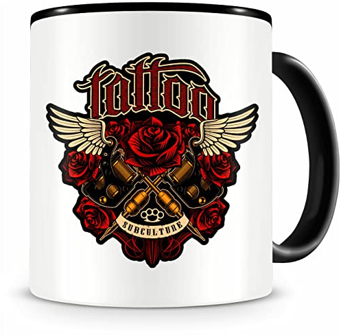 Samunshi® Tasse mit Motiv Tattoo Subculture Kaffeetasse Lustige Tassen zum Geburtstag für Tattoowierer und Tattoo Fans Ink Tinte