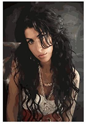 FUKITT Poster Sänger Amy Winehouse (11) Leinwandposter Schlafzimmer Dekor Sport Landschaft Büro Zimmer Dekor Geschenk Rahmen Stil 12x18inch (30x45cm)