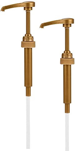 Gold Pumps for Coffee Syrup Bottle, Fits 750mL Pump Dispenser