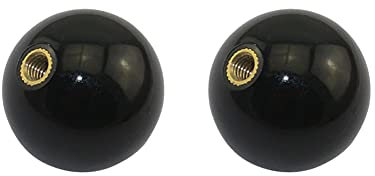 FSSTUD 2 cabezales redondos de 35 mm para joystick de arcade de juego de arcade de bola superior de joystick de bola superior basculante con mango de bola de arcade DIY piezas de repuesto negro