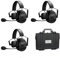 Came-TV Kuminik8 Wireless Intercom Headset System Noise Cancellation, 1500ft Team Communication Group Talk, Zero Delay Mute Function Headset for Film Video Production 3 Pack