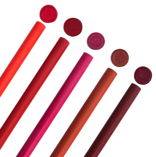 5 Packungen Klebepistole Siegelwachs Sticks Siegelwachs flexibel für Wachspistole Klebe Pistole Siegellack Wachs Sticks für Retro Vintage Wachs Siegel und Brief (Dunkel)