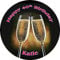 Champagne or Prosecco Edible Icing cake topper up to 8 round