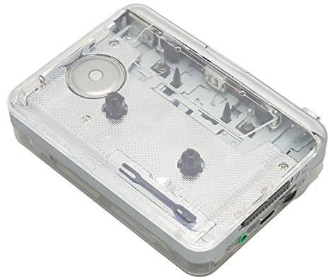 Portable Cassette Player - Clear Stereo Sound, FM Radio, Auto Reverse, Vintage Style, 3.5mm Headphone Jack, Cassette Tape to Headphone Transfer, Powered By Batteries or USB