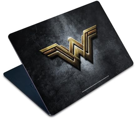 Head Case Designs Offizielle Justice League Movie Wonder Woman Logo Und Charakter-Kunst Vinyl Haut Aufkleber Abziehbild Abdeckung kompatibel mit Apple MacBook Air 15 M2 2023