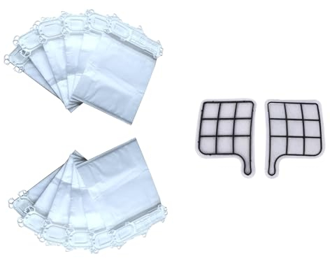 RYELDOM Confezione 12 Sacchetti + 2 Filtri motore per Folletto VK 135 - VK 136