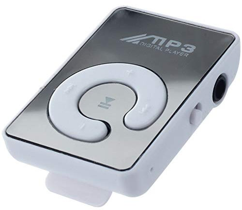 Fivetwofive Mini Mirror Clip USB Digital MP3 Music Player Support 8GB SD TF Card White