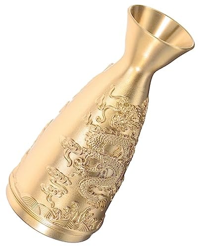 Alipis Brass Wine Bottle Brass Centerpieces for Tables Decanters for Decorations for Living Room Dragon Decor Antique Wine Decanter Chinese Teapot Antique Vase Brass Vase