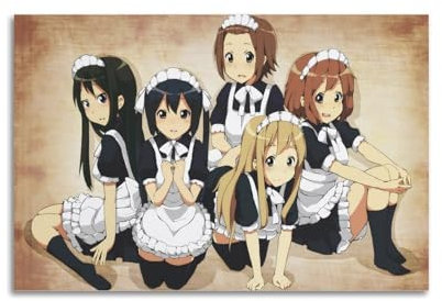ECGDFWAZ K-ON Japanisches Anime-Poster, dekoratives Gemälde, Leinwand, Poster, Wandkunst, Wohnzimmer, Schlafzimmer, Dekoration, Poster, 20 x 30 cm, ungerahmter Stil