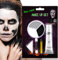 Beteligir Grey Black White Face Paint + 1PC Sponge + Brush+ Black Stick+ White Cream. Face Painting Kit for Halloween Skeleton Skull, Clown Cosplay, SFX Special Effect and Theme Parties (01) (01)