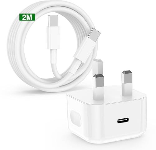 iPhone 16 15 Fast Charger [Apple MFi Certified] 1 Pack 20W PD USB C Charger Plug with 2M USB C to C Cable for iPhone 16 15/16 15 Pro/16 15 Pro Max/16 15 Plus,iPad Pro/Air/Mini,Apple 16 15