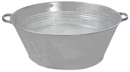 Zinkwanne Verzinkte Badewanne Metall Garten Ovale Blumentopf Wanne 80cm