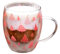 Tasses isothermes à double paroi avec poignée pour maison, vacances, sapin de Noël, tasses à expresso à double paroi isolées