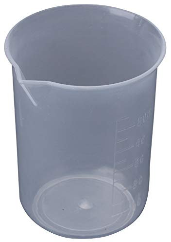 Xuodawer 2 Piezas de Vaso De Precipitados De Medicion De 50 Ml Vaso Graduado De Plastico Transparente para El Laboratorio
