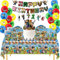 Décorations de fête d'anniversaire pour garçons - Ensemble de vaisselle pour enfants - Décorations de fête Minecraft pour garçons - Décorations d'anniversaire Minecraft avec bannière, ballons, nappe,