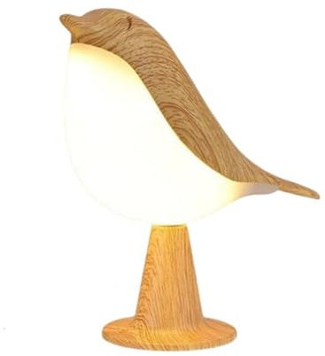 MEIION wohngartenwelt vogel lampe vogelleuchte Touch Nachttischlampe Dimmbar, Tragbare, Wiederaufladbare Tischlampe, Drahtloses Nachtlicht für Schlafzimmer und Kinderzimmer