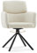 CLIPOP Drehbarer Esszimmer Stuhl mit Armlehnen, Schreibtischstuhl 360° Drehbar, Chenille Bürostuhl, Schminktisch Stuhl in Blütenblattform, Drehstuhl für Büro/Schlafzimmer/Wohnzimmer (Beige)