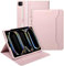 E NET-CASE Custodia per iPad Air 13 (M3/M2) 2025/2024 & iPad Pro 13 M4 2024 con cinturino da polso/portapenne, custodia per iPad Pro 12.9 2022/2021/2020/2018 (6th/5th/4th/3rd Gen), oro rosa