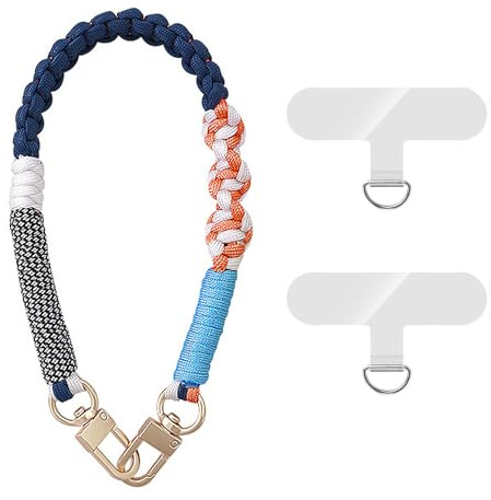 XFSRG Handykette Geflochten Parachute Rope Handy Armband für Handgelenk Dekoration für Handys & Zubehör (Blau)