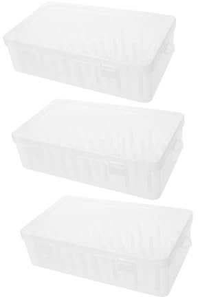 Gatuida 3 Stück Nähenfadenspeicherbox Aufbewahrungsorganisator für Stickereien Fadenspeicherregal Thread-Organizer und Aufbewahrung Fadenhalterregal nähgarn behälter Plastik Weiß
