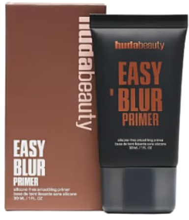 HUDA Beauty Easy Blur Color Concealer Primer – Grundierung mit Blender-Effekt, Bronzeton Fudge (transparent, ohne Silikone), 30 ml