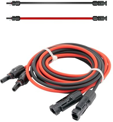 Premium Verlängerungskabel 4mm² inkl. Solarstecker 2x2m – TÜV Rheinland geprüft – UV-beständig & flexibel – Photovoltaik Kabel für Solaranlagen, Solarpanel & Wechselrichter – Made in Germany
