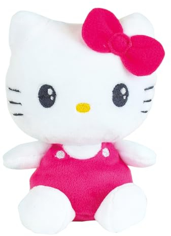 Jemini | Plüsch Hello Kitty 13 cm | Waschbares Kuscheltier | Offizielle Sanrio-Lizenz | Kawaii-Spielzeug zur Förderung der Entwicklung von der Geburt an | Geschenkidee für Kinder, Geburtstag
