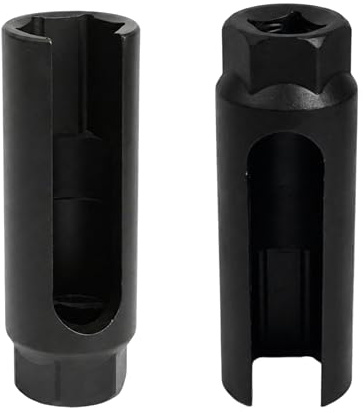 RowGlow 2pcs Douille Sonde Lambda 22mm 1/2, Douille Fendue 22 Ouverte pour Oxygen Sensor Lambda Probe Socket Remover, CRV Acier Au Chrome Vanadium (22mm Large and Étroit)