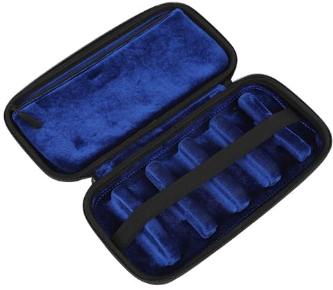 Custodia per bocchini a fiato, scatola portaoggetti per sassofono, borsa multispaziale, custodia in velluto con rivestimento in velluto, contenitore per bocchini, borsa per attrezzi
