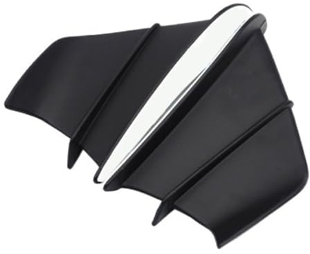 labbro Adatto per Yamaha YZF-R1 R3 R6 R125 Winglet Spoiler aerodinamico con adesivo decorativo Spoiler Laterale per motociclo(Bright Black)