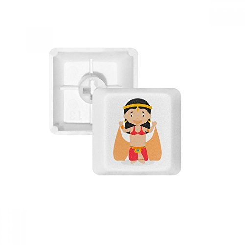 traditionnel danseuse orientale Dessin animé PBT Keycaps pour clavier mécanique Blanc OEM sans Marquage d'impression R3 multicolore