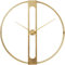 Kare Design Wanduhr Clip, Gold, Durchmesser 60cm, Stahl, Industrial-Design, Uhr, keine Batterie enthalten