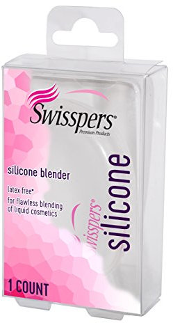 Swisspers Premium Silicone Make Up Blending Sponge, Latex Free, For Flawless Blending of Foundation and Liquid Cosmetics, 1-Count