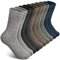 SIMIYA Socken Herren 5 Paar Thermosocken, Wintersocken Atmungsaktiv Wollsocken Herren Dicke Socken,Wandersocken Wolle Warm für Wandern, Sports Zuhause, Freizeit,Eu-Größe 38-42