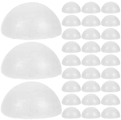 Healifty White Half Foam Ball Polystyrene Half Round Sphere Foam Balls for Arts and Crafts DIY Floral Arrangements Wedding Party Decor 100 Pcs (5cm)