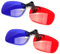 Othmro Gafas con clip de resina para miopía de anaglifo 3D sin marco, 3 juegos de estilo simple, juego de película 3D, 2 unidades