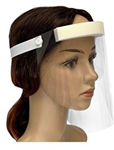 Gesichtsvisier, Faceshield, Visier 10 Stück (Weiß)
