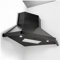 KDesign Cappa Moderna a Muro e angolare Modello Capri Varie Misure con Motore 500 m3/h, filtri in Carbonio, Illuminazione LED, Design 100% Made in Italy (Piombo, 105CM ANGOLARE)